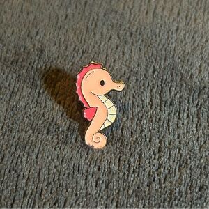 Pink Seahorse Enamel Pin